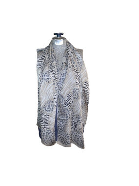 Women's Unbranded Beige Grey black animal Print Scarf One Size